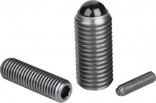 čepy s kuličkami – Pružné tlačné opěrky s vnitřním šestihranem a keramickou kuličkou