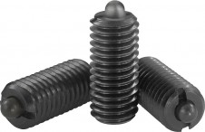 čepy s kuličkami – Pružné opěrky s vnitřním šestihranem a tlačným čepem, ocelové