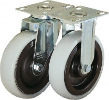 Kolečka a pojezdová kola – Otočná a pevná pojezdová kolečka z ocelového plechu těžké provedení