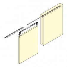 Standardní posuvné dveře – Zapuštěný typ montáže pro zásuvné dveře do stěny