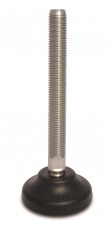Plastová základňa - skrutka z nerezovej ocele – Nastaviteľné nohy Ø 65, 30° výkyvná skrutka, nerez