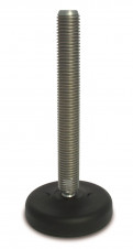 Plastová základna - šroub z nerezové oceli – Stavitelné nohy Ø 83, nízký profil, 30° výkyvný šroub, nerez