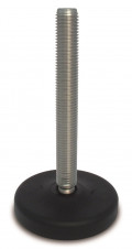 Nožičky pre dopravníky - skrutka z nerezovej ocele – Nastaviteľné nohy Ø 103, nízky profil, 30° výkyvná skrutka, nerez