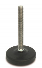 Plastová základňa - skrutka z nerezovej ocele – Nastaviteľné nohy Ø 123, nízky profil, 16° výkyvná skrutka, nerez