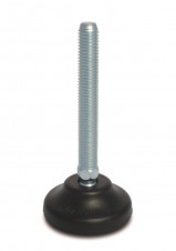 Plastová základňa - skrutka z ocele – Nastaviteľné nohy Ø 65, 30° výkyvná skrutka, ocel