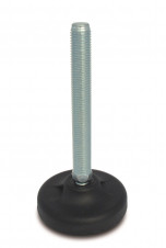 Plastová základna - šroub z nerezové oceli – Stavitelné nohy Ø 83, 30° výkyvný šroub, ocel