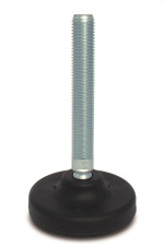 Plastová základňa - skrutka z nerezovej ocele – Nastaviteľné nohy Ø 123, 30° výkyvná skrutka, ocel