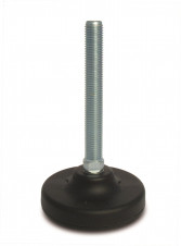 Plastová základňa - skrutka z ocele – Nastaviteľné nohy Ø 123, pevná skrutka, ocel