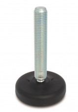 Plastová základna - šroub z oceli – Stavitelné nohy Ø 83, nízký profil, 30° výkyvný šroub, ocel