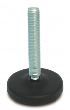 Plastová základňa - skrutka z nerezovej ocele – Nastaviteľné nohy Ø 123, nízky profil, 30° výkyvná skrutka, ocel