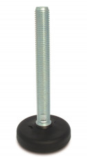 Plastová základňa - skrutka z nerezovej ocele – Nastaviteľné nohy Ø 83, nízky profil, 16° výkyvná skrutka, ocel