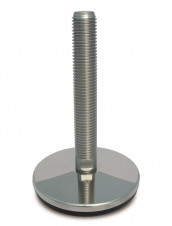Základňa z nehrdzavejúcej ocele – Nerezové nastaviteľné nohy Ø 120, pevná skrutka s výkyvom 5°, stredné zaťaženie