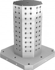 Upínacie uholníky – Upínacie veže zo šedej liatiny 8stranné s rastrovými otvormi