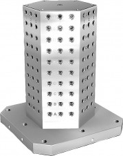 Základné prvky pre upínací systém – Upínacie veže zo šedej liatiny 6stranné s rastrovými otvormi