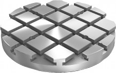 Upínací úhelníky – Základní desky z šedé litiny, kruhové s T drážkami