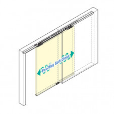 Standardní posuvné dveře – Povrchový typ montáže pro zásuvné dveře do stěny